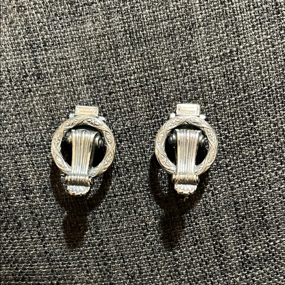 Vintage Ermani Bulatti Silver Clip-On Earrings - Picture 3 of 14